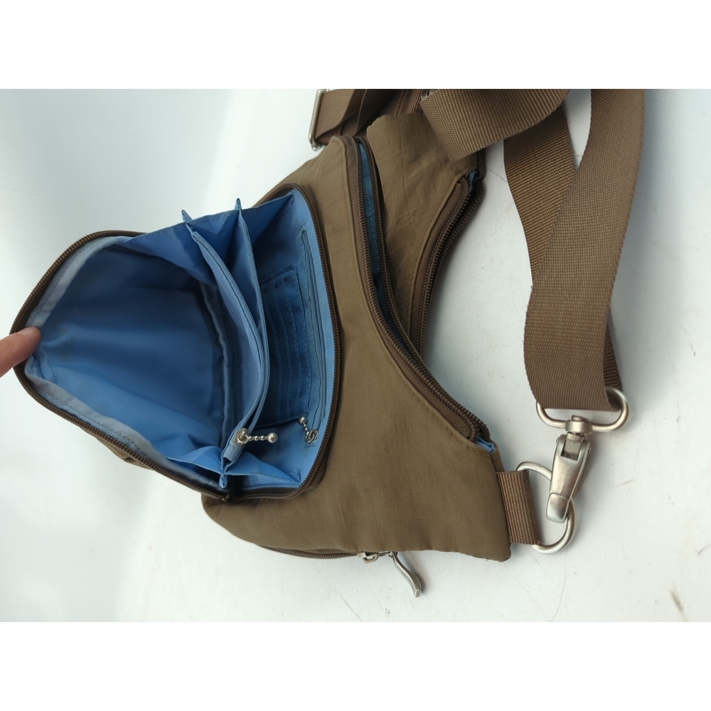 Baggallini Womens Crossbody Bag Olive Green/Grey - Picture 4 of 7